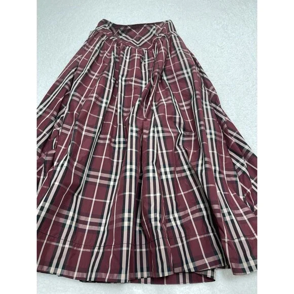 Anthropologie Maeve Maxi Skirt Women Drop Waist Taffeta Preppy Boho Size 2 New Maxi